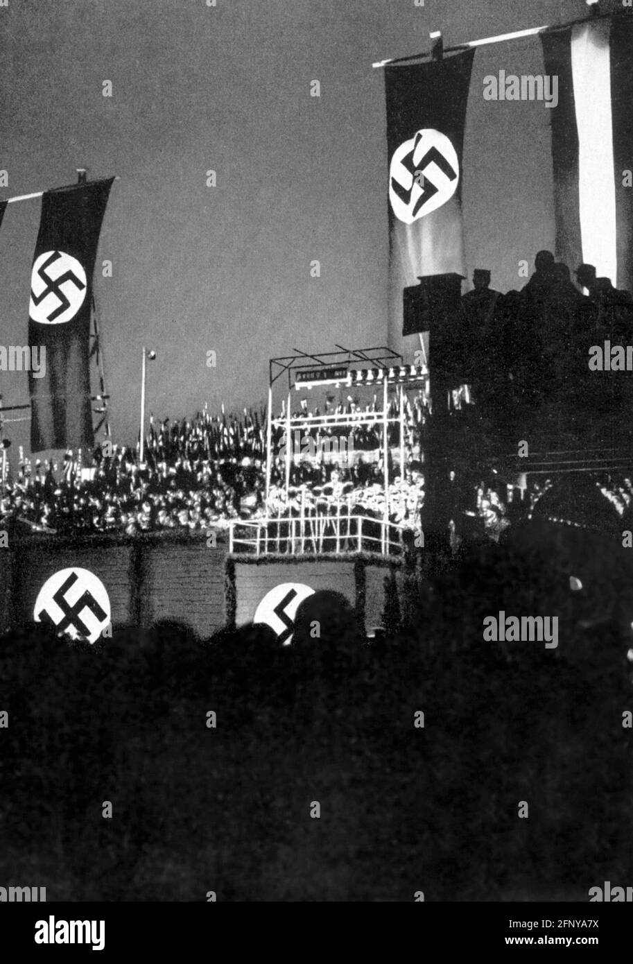 Nationalsozialismus / Nationalsozialismus, Veranstaltung, Tag der Arbeit, Berlin, 1.5.1933, NUR FÜR REDAKTIONELLE ZWECKE Stockfoto