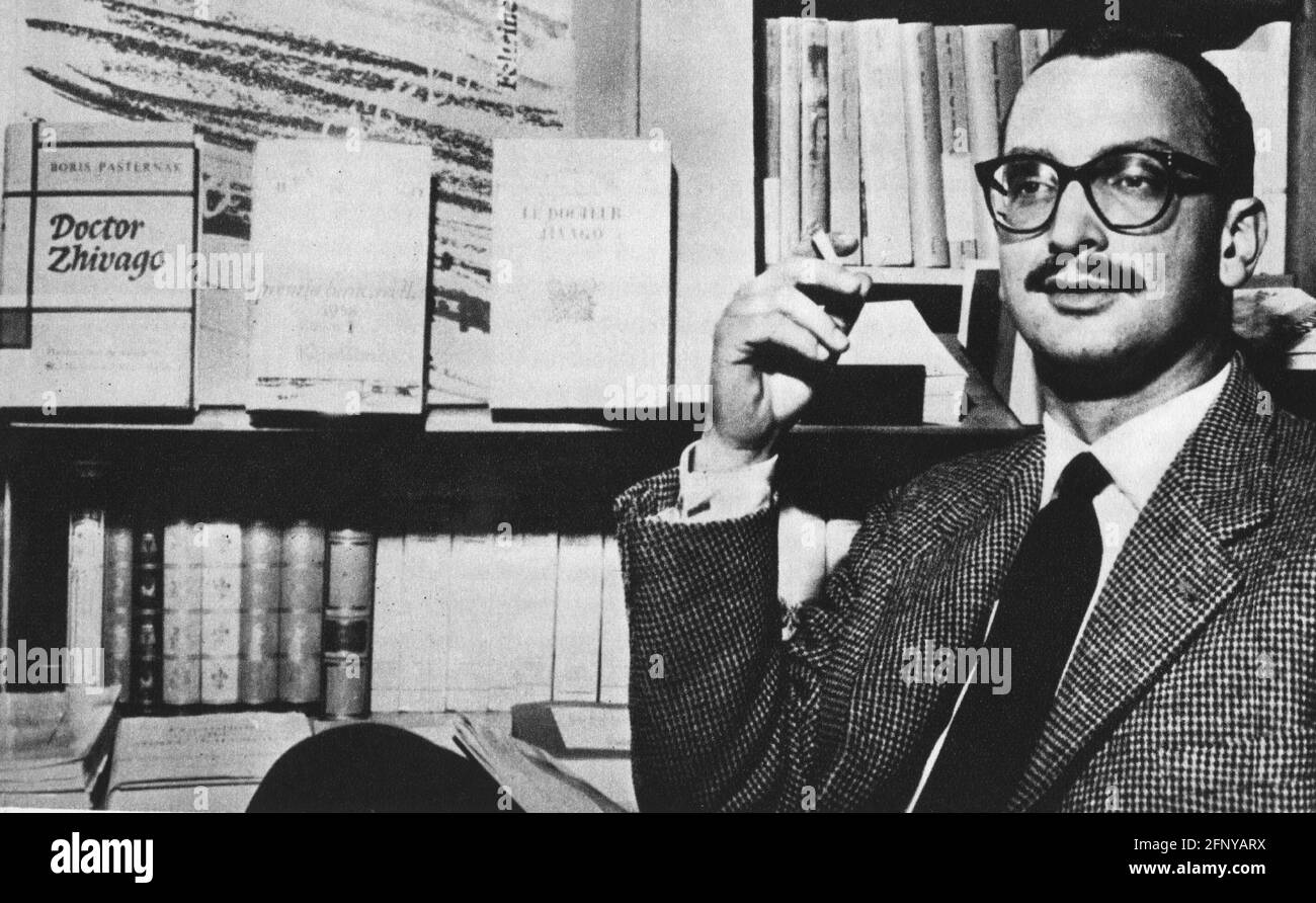 Feltrinelli, Giangiacomo, 15.6.1926 - 14.3.1972, italienischer Verleger, halbe Länge, ADDITIONAL-RIGHTS-CLEARANCE-INFO-NOT-AVAILABLE Stockfoto
