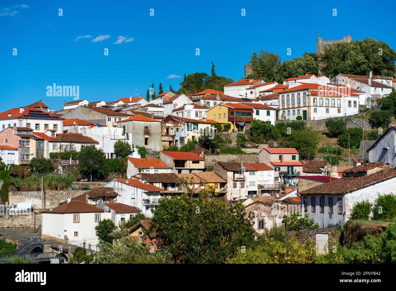 Bragança ist eine Stadt und Gemeinde im Nordosten Portugals, der Hauptstadt des Bezirks Bragança, in den Terras de Trás-os-Montes Stockfoto