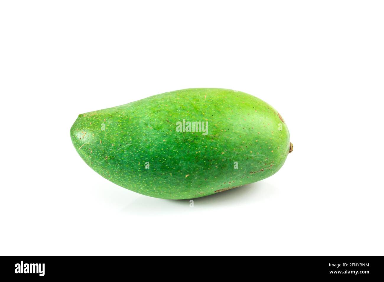 Frische grüne Mango isoliert auf weißem Hintergrund Stockfoto