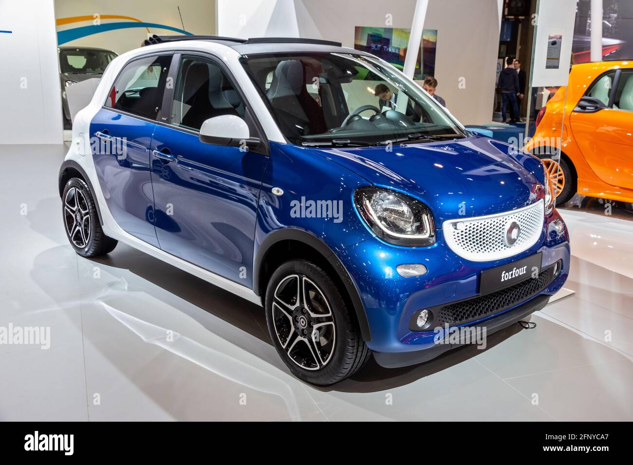 Smart forfour auf der Automobilmesse Brussels Expo Autosalon. Belgien - 12. Januar 2016 Stockfoto