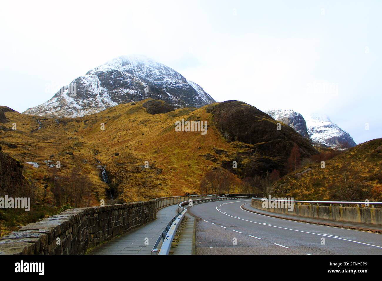 Die Misty Scottish Mountains Stockfoto