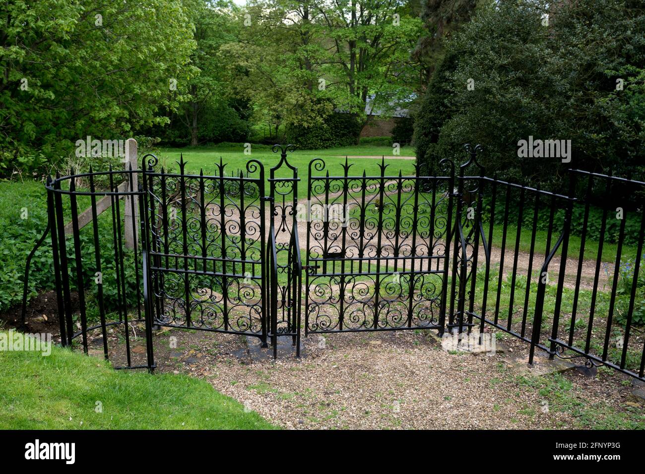 All Saints Church Gates, Shawell, Leicestershire, England, Großbritannien Stockfoto