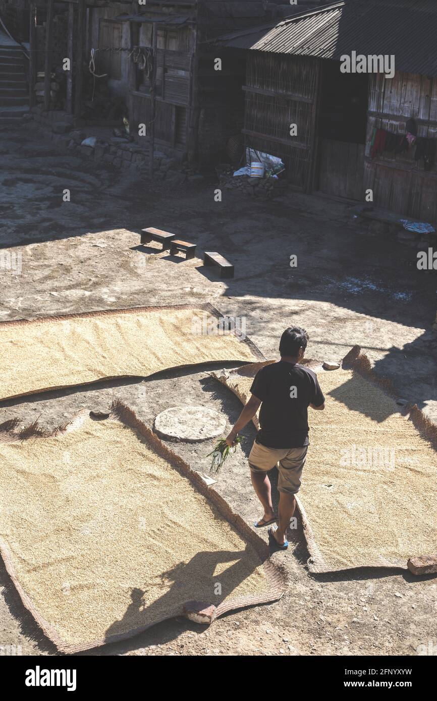 Khonoma Village, Hornbill Festival, Nagaland, Indien Stockfoto