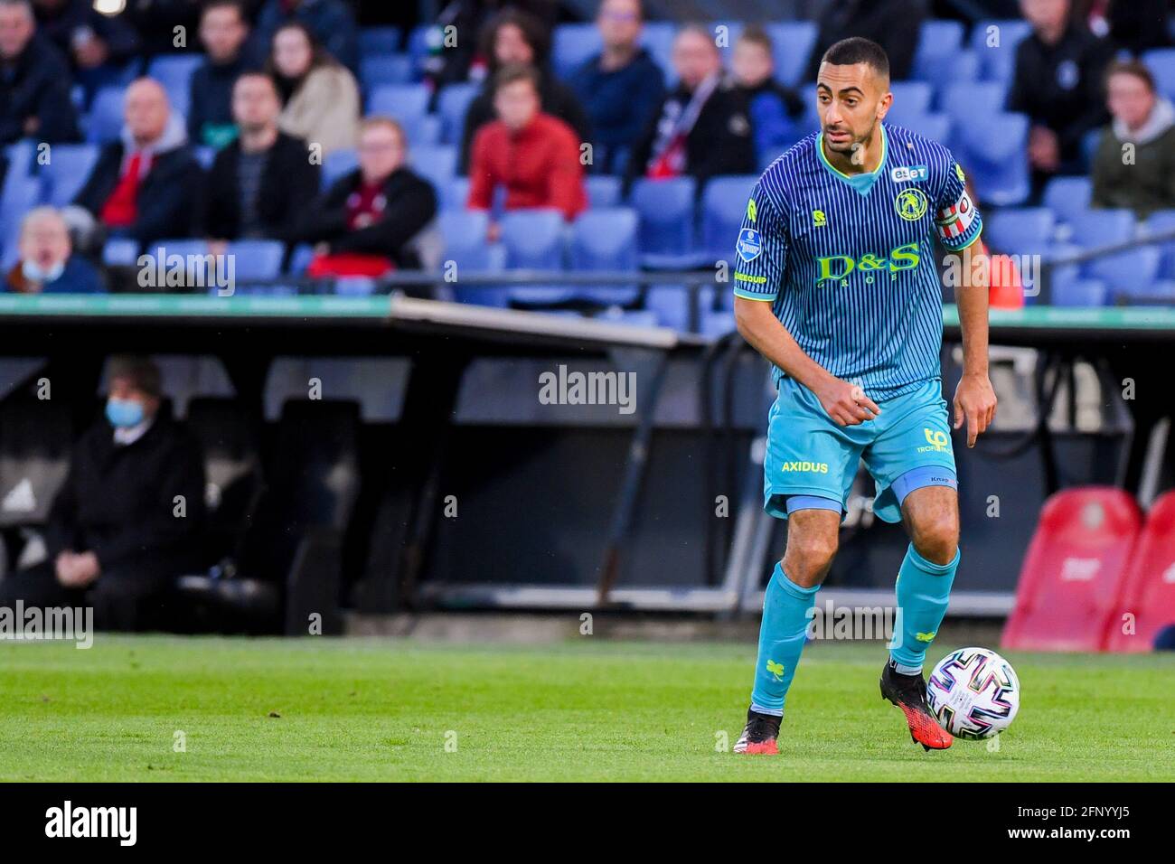 ROTTERDAM, NIEDERLANDE - 19. MAI: Adil Aussar von Sparta Rotterdam während des niederländischen Eredivisie-Spiels zwischen Feyenoord Rotterdam und Sparta Rotterdam Stockfoto