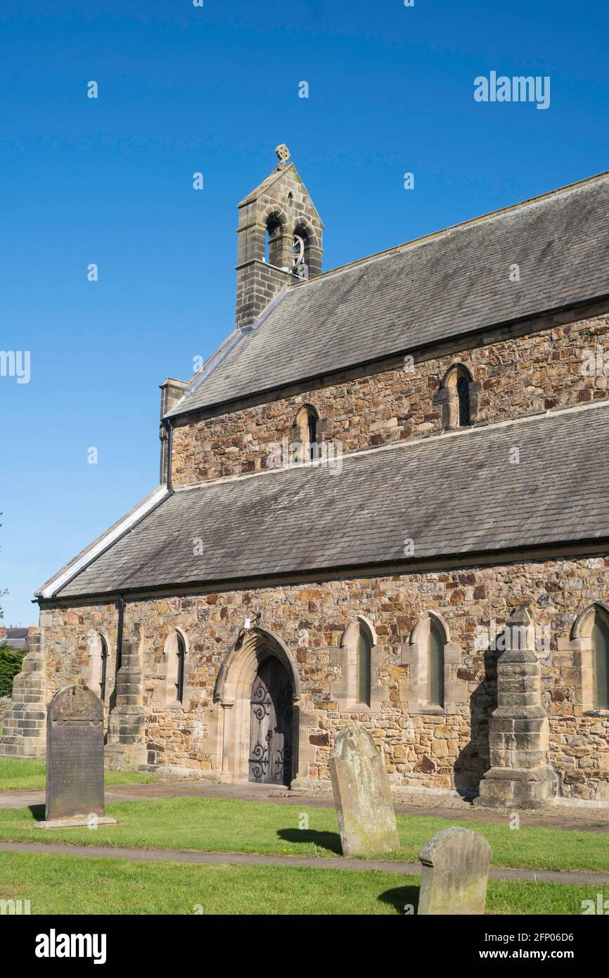 Die Kirche des Heiligen Kreuzes in Haltwhistle, Northumberland, England, Großbritannien Stockfoto