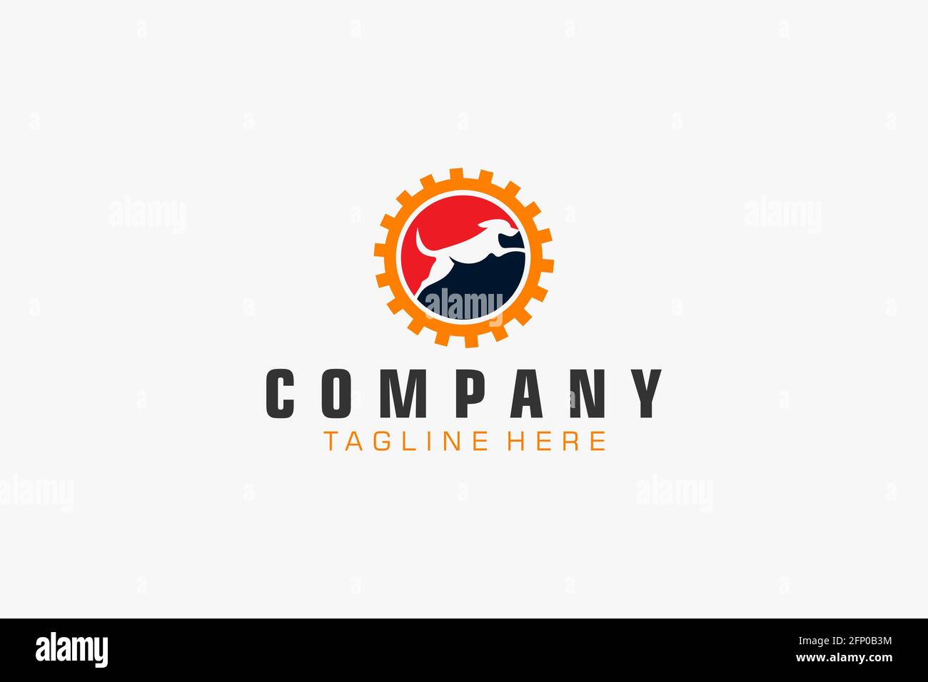 Vektor-Logo Illustration Hund Gradient Bunt . Stock Vektor