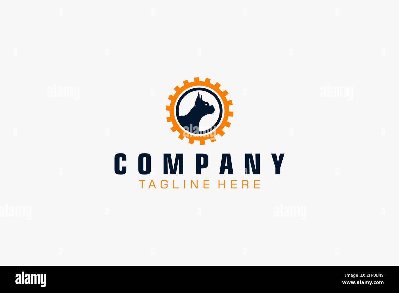 Vektor-Logo Illustration Hund Gradient Bunt . Stock Vektor