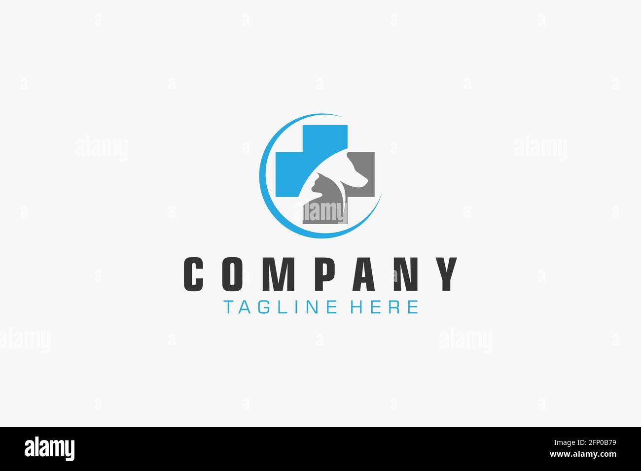 Vektor-Logo Illustration Hund Gradient Bunt . Stock Vektor