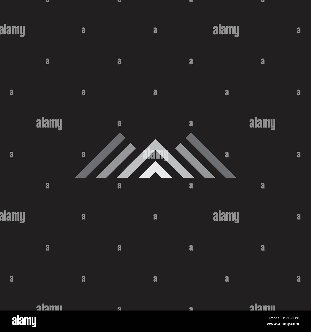 Streifen Dreiecke Gradient Glanz Logo Vektor Stock Vektor