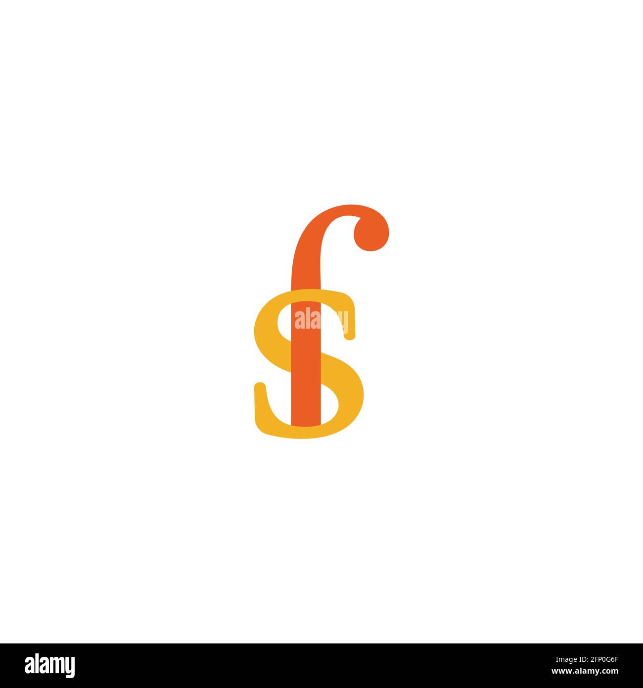 Buchstabe rs einfaches buntes Design Logovektor Stock Vektor