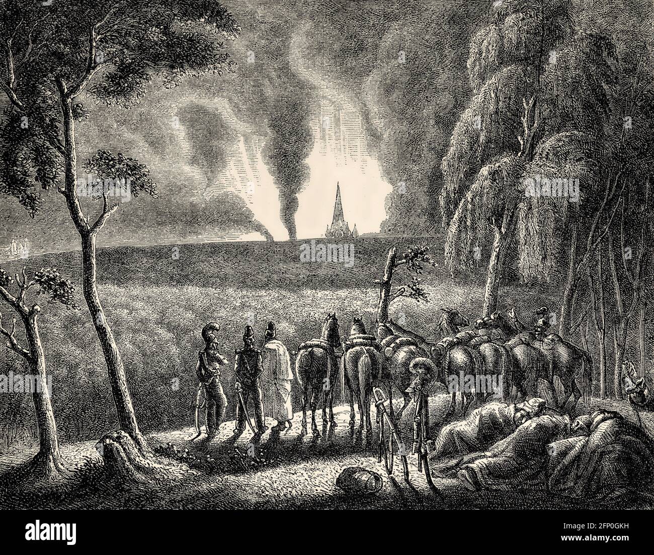 Die Schlacht von Smolensk, die erste große Schlacht der französischen Invasion Russlands, 16.–18. August 1812 Stockfoto