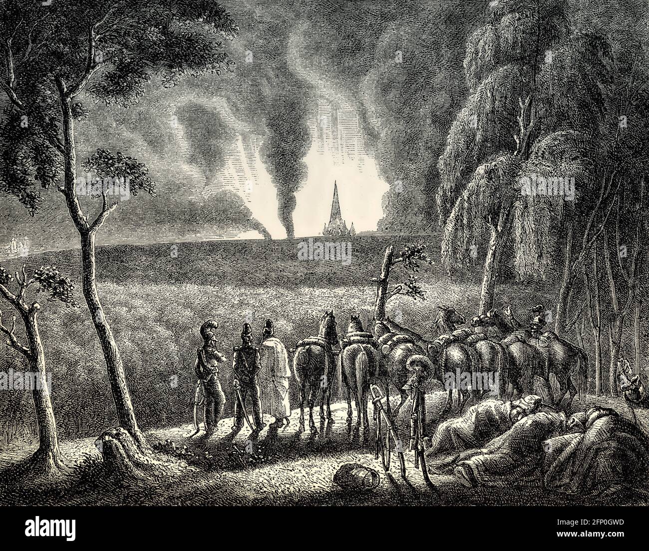 Die Schlacht von Smolensk, die erste große Schlacht der französischen Invasion Russlands, 16.–18. August 1812 Stockfoto