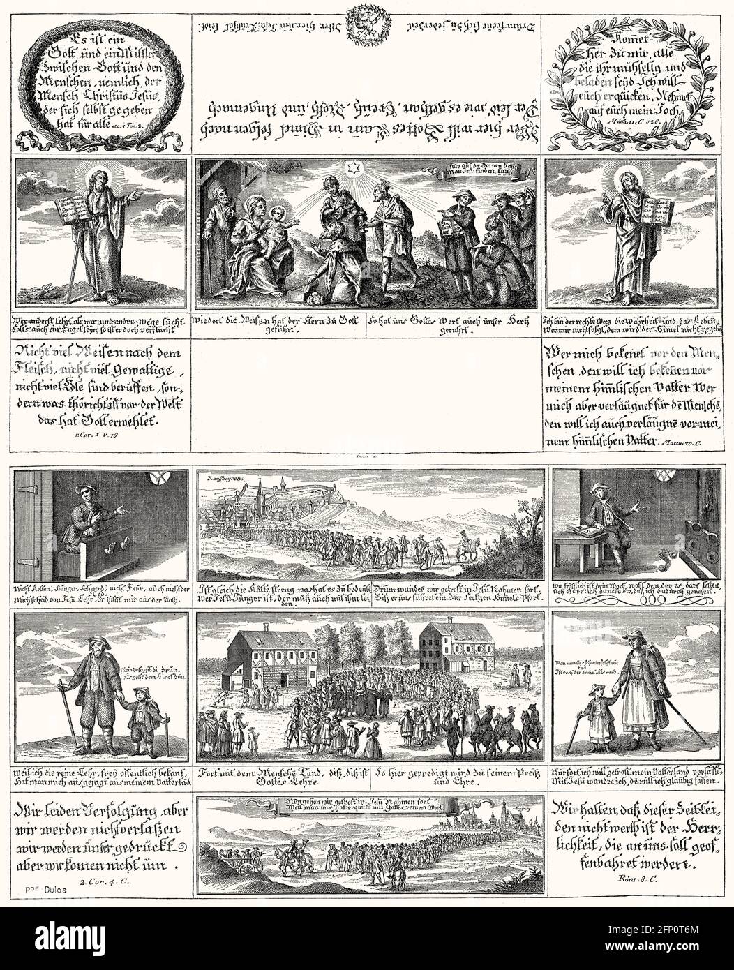 Umschlag zur Belagerung Augsburgs 1632 durch Gustav II. Adolf, König von Schweden während des Dreißigjährigen Krieges Stockfoto