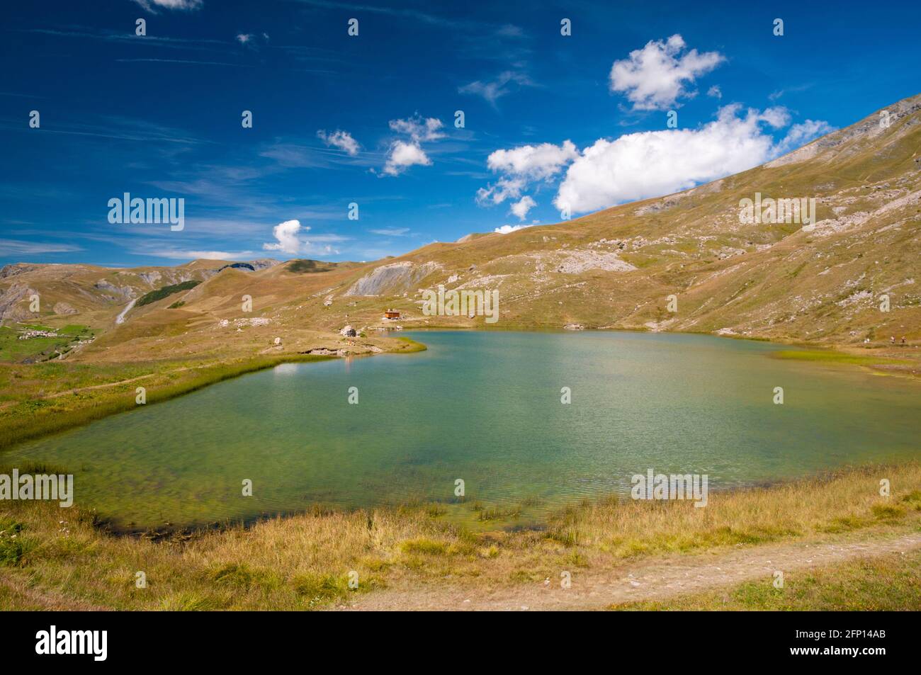 Pontet-See in der Nähe von Villard d'Arène und La Grave, Nationalpark Ecrins, Hautes-Alpes (05), Region Provence-Alpes-Cote d'Azur, Frankreich Stockfoto