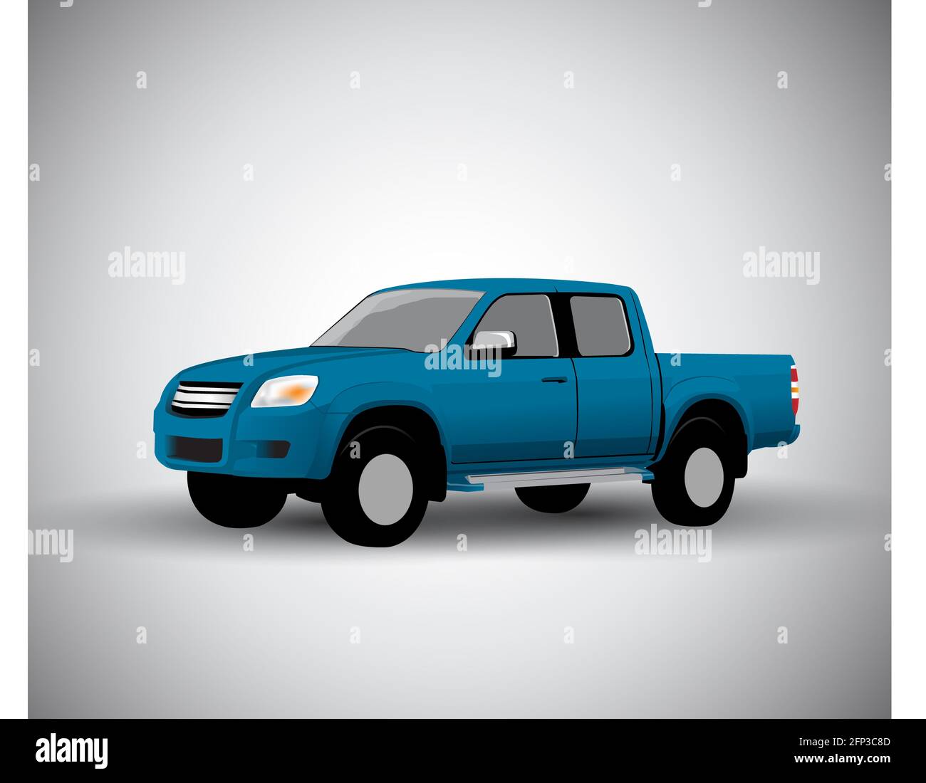 Vector Auto Cartoon, Cargo van, Pickup Stockfoto