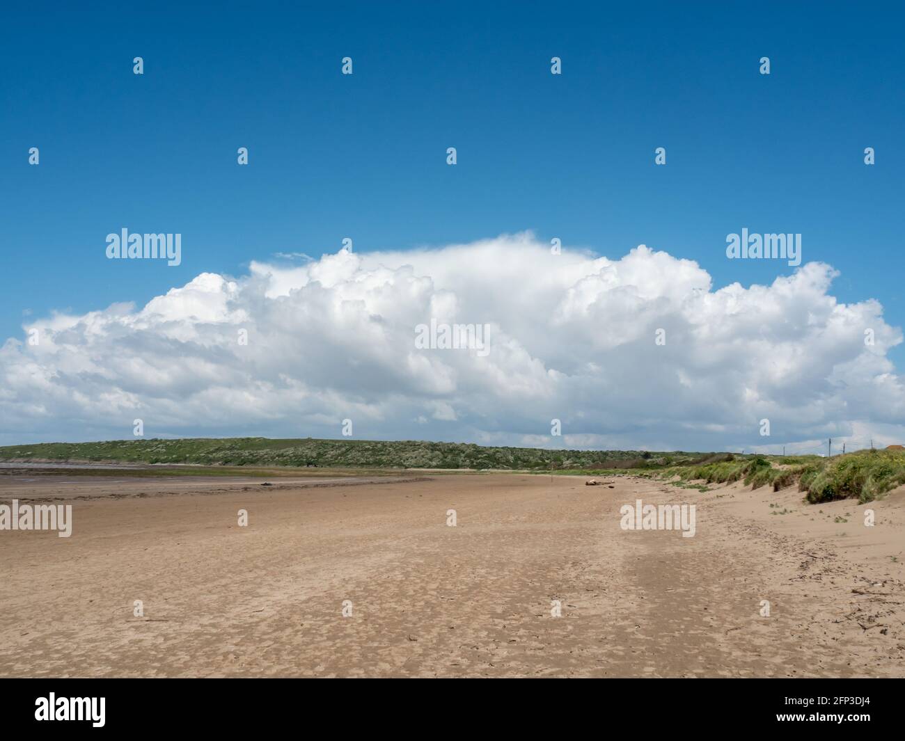 Wolkenwälze über Sand Bay, in der Nähe von Weston-super-Mare, in North Somerset. Stockfoto