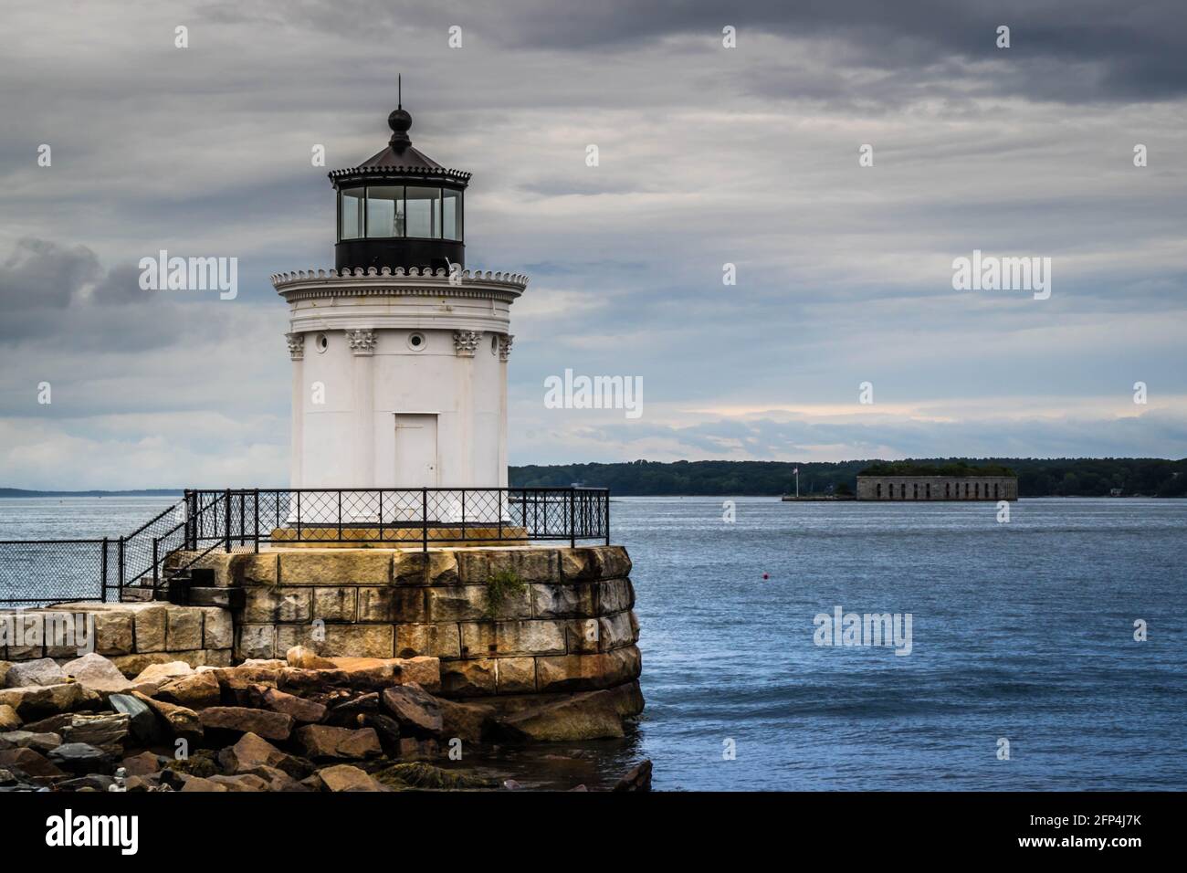 Die Wanze Licht Leuchtturm in Cape Elizabeth, Maine Stockfoto