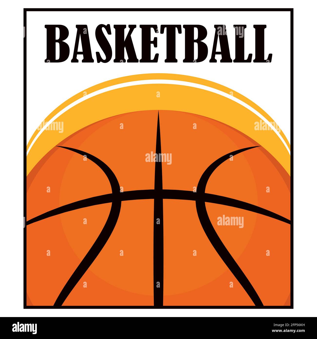 Basketball-Poster mit einem Basketball-Vektor-Illustration Stock Vektor