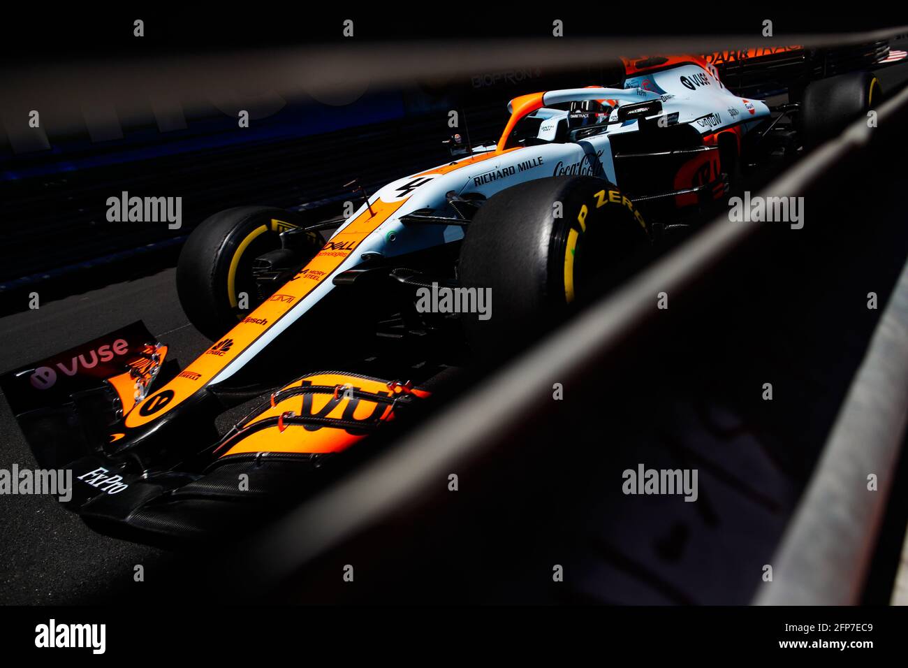 Monte Carlo, Monaco. 20 2021. Mai: 04 NORRIS Lando (gbr), McLaren MCL35M, Aktion während der Formel-1-Weltmeisterschaft 2021, großer Preis von Monaco vom 20. Bis 23. Mai in Monaco - Foto Florent Gooden / DPPI Stockfoto