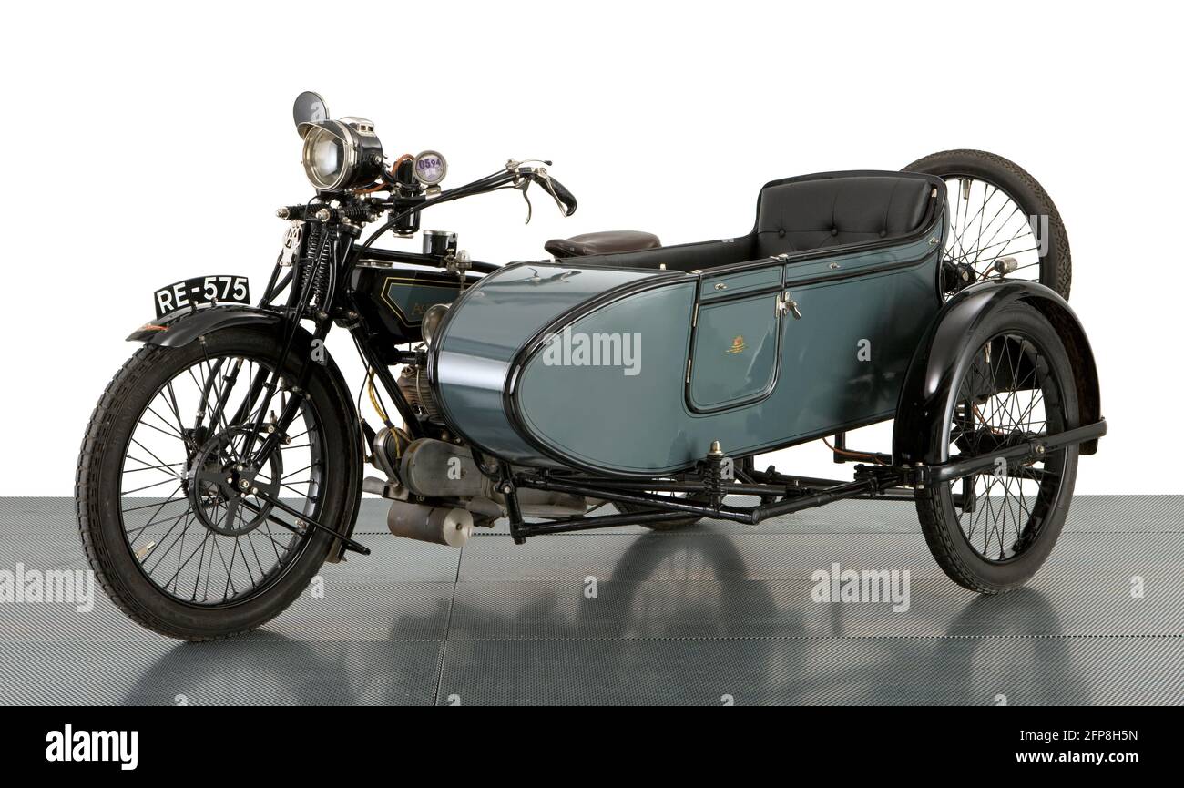 1920 Acme 8PS Motorradkombination Stockfoto