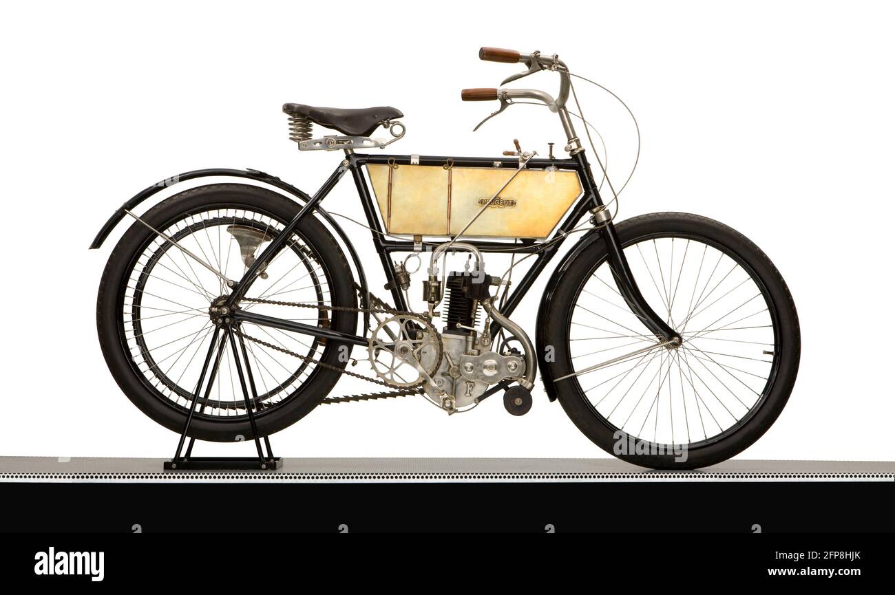 1903 Peugeot 2 PS Motorrad Stockfoto