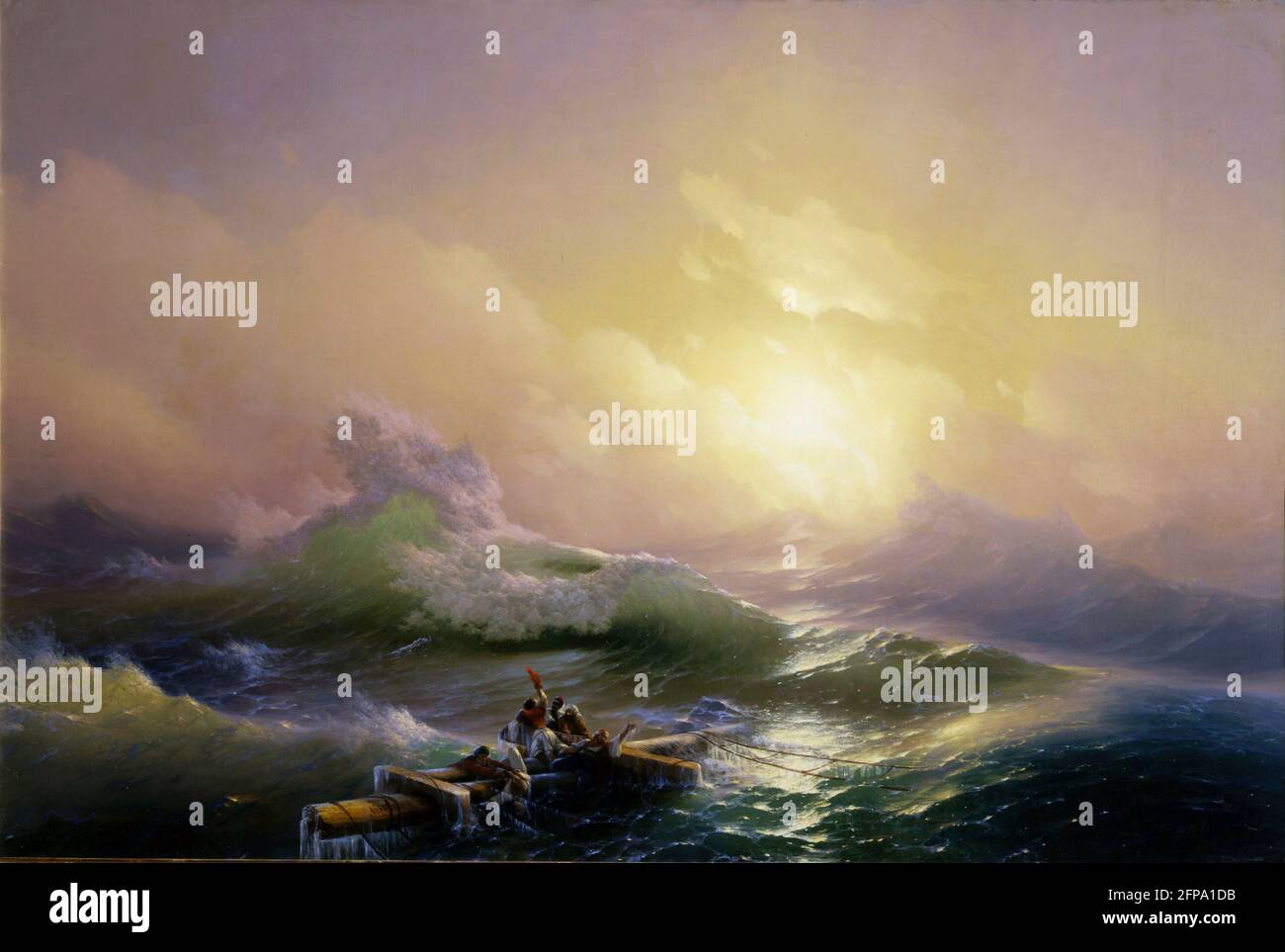 Die neunte Welle von Ivan Aivazovsky (1817-1900), Öl auf Leinwand, 1850 Stockfoto
