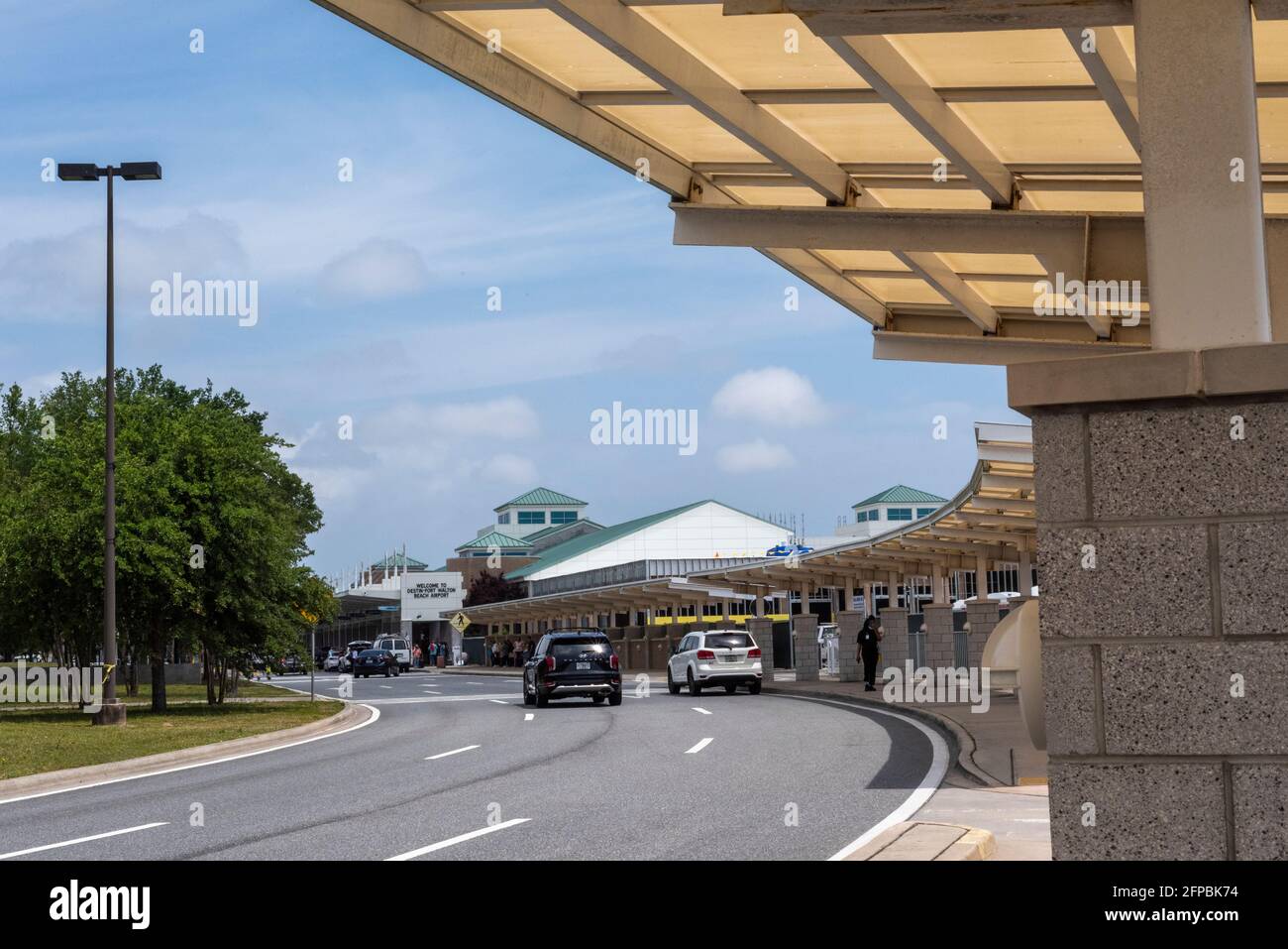 Der Destin-Fort Walton Beach Flughafen ist ein beliebter Einstiegspunkt für viele Urlauber, die Sonne, Meer und Sand in Florida und anderen Golfküstenstaaten suchen. Stockfoto