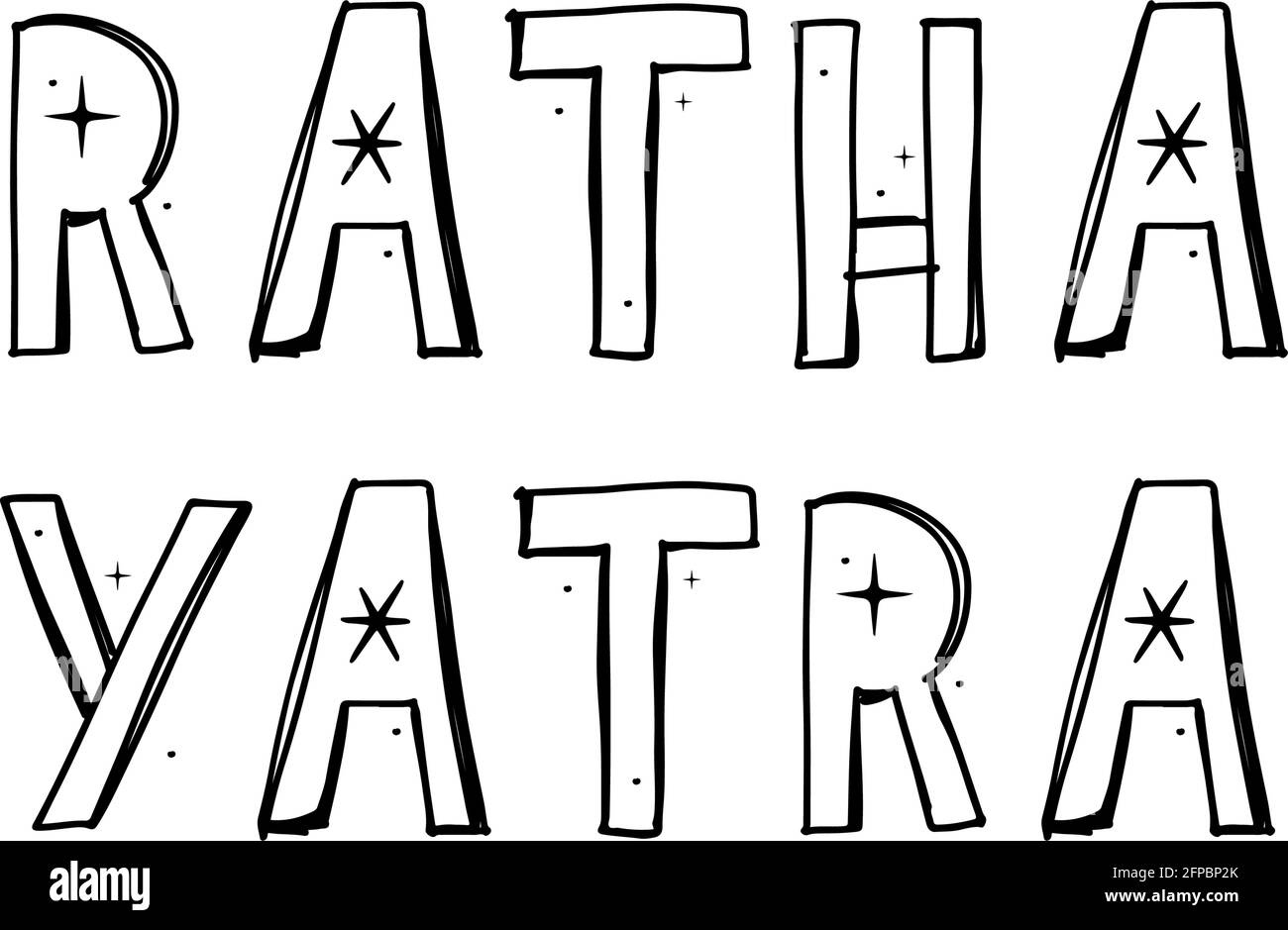 Vektor isoliert handgeschriebenen Schriftzug Happy Vaisakha auf weißem Hintergrund. Vektor-Kalligraphie für Grußkarte, Dekoration und Abdeckung. Konzept von Stock Vektor