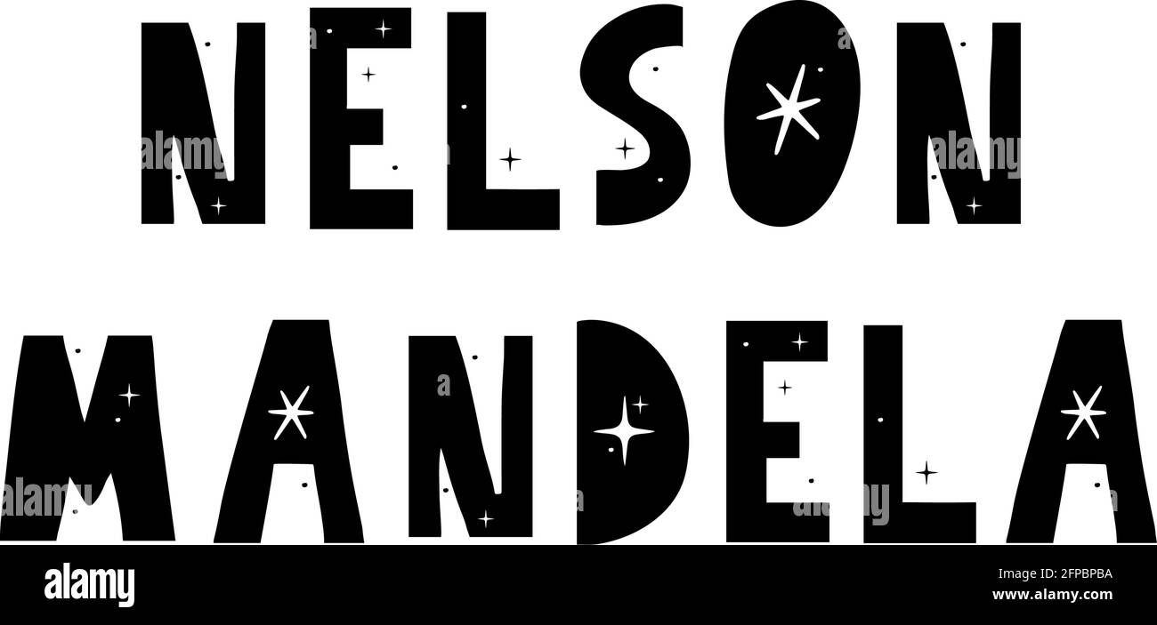 nelson-mandela-Tag, Textgestaltung. Vektorkalligraphie. Typografie-Poster. Als Hintergrund verwendbar. Stock Vektor