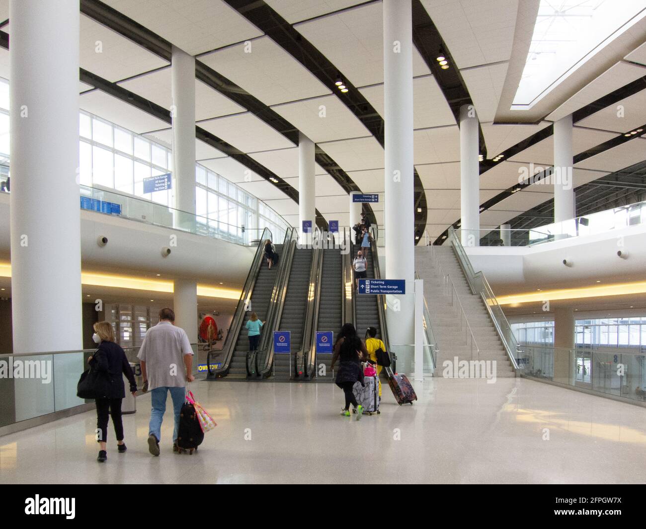 Der neue internationale Flughafen New Orleans Armstrong wurde 2021 eröffnet. Stockfoto