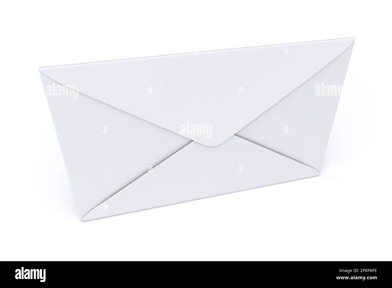 Briefumschlag mit weißem Postversand. Isoliert. 3d-Bild Stockfoto
