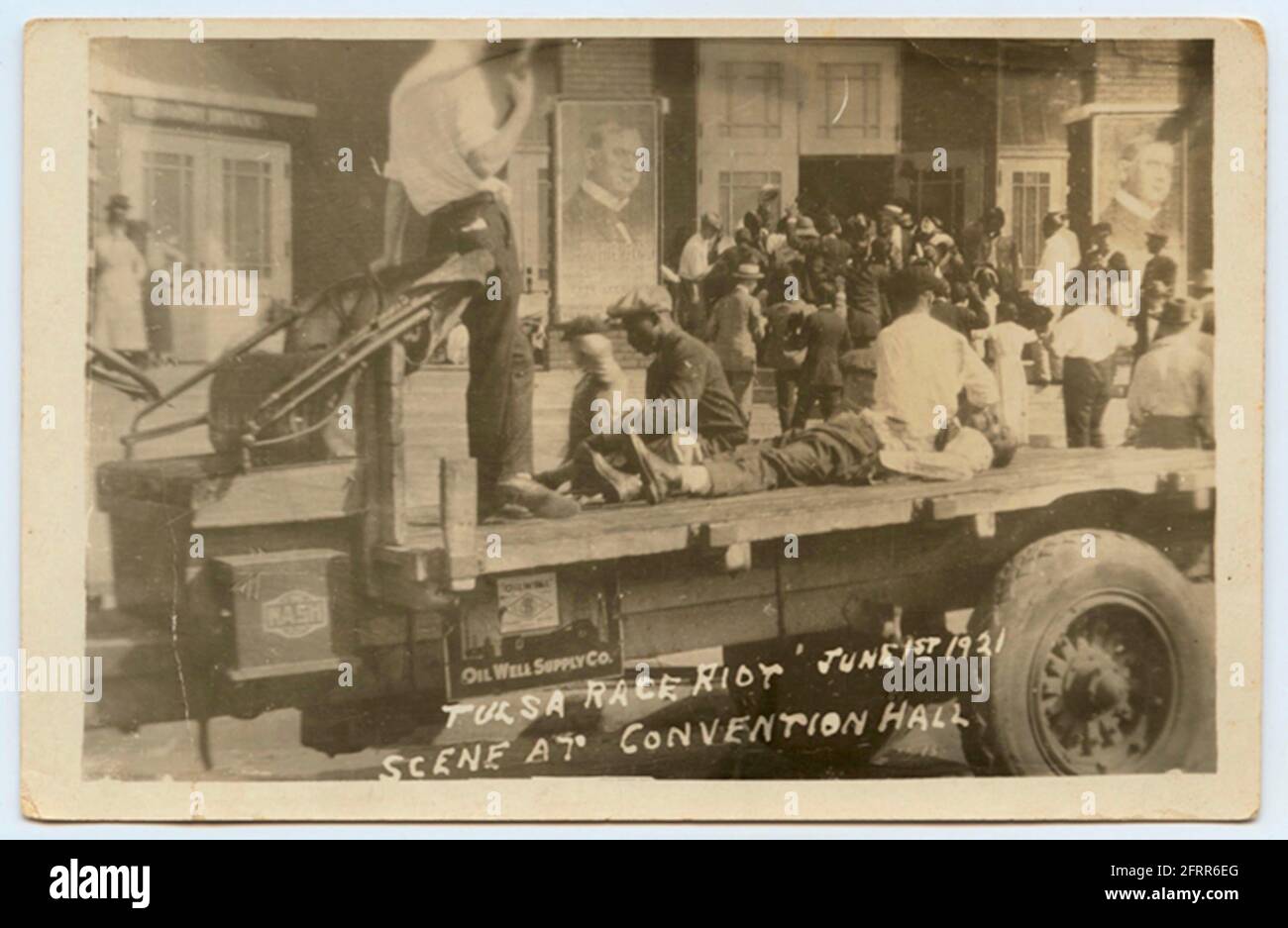 Bilder aus der Zeit nach den Unruhen in Tulsa im Jahr 1921 - Szene in der Convention Hall Stockfoto