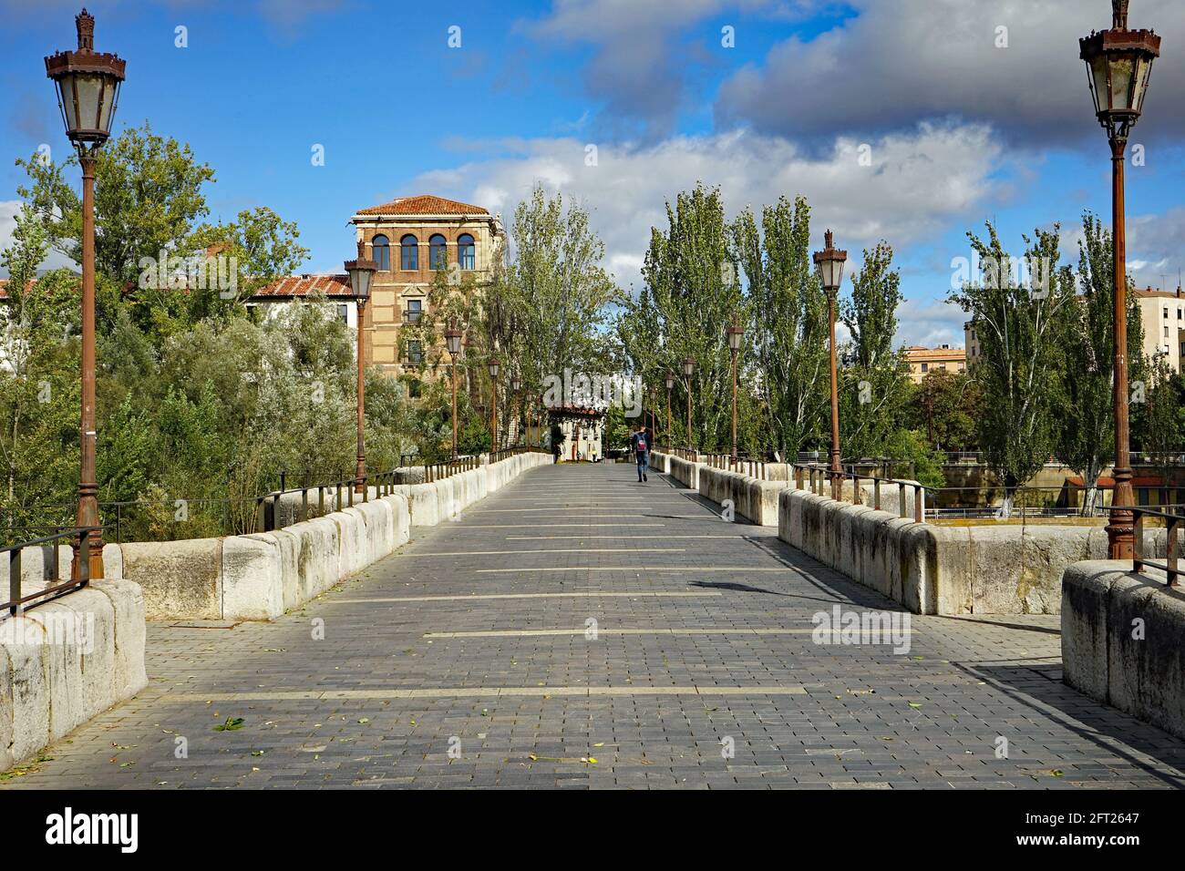 Jakobsweg: Leon, Spanien: Puente de San Marco Stockfoto