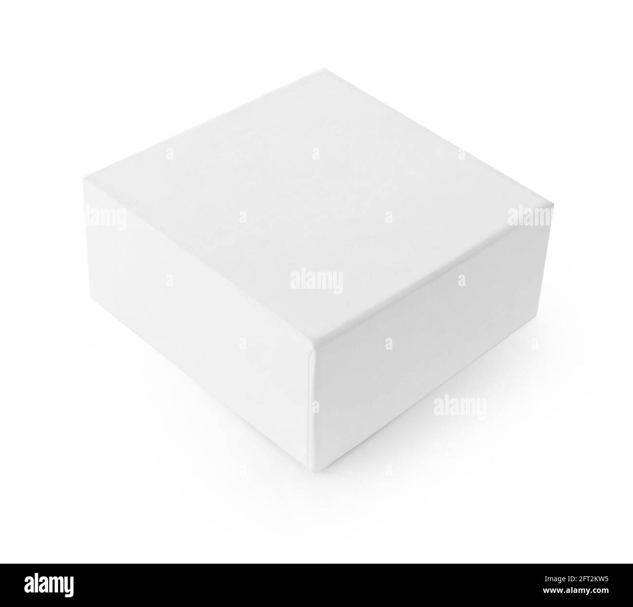 Nahaufnahme eines weißen Felds auf weißem Hintergrund Stockfoto