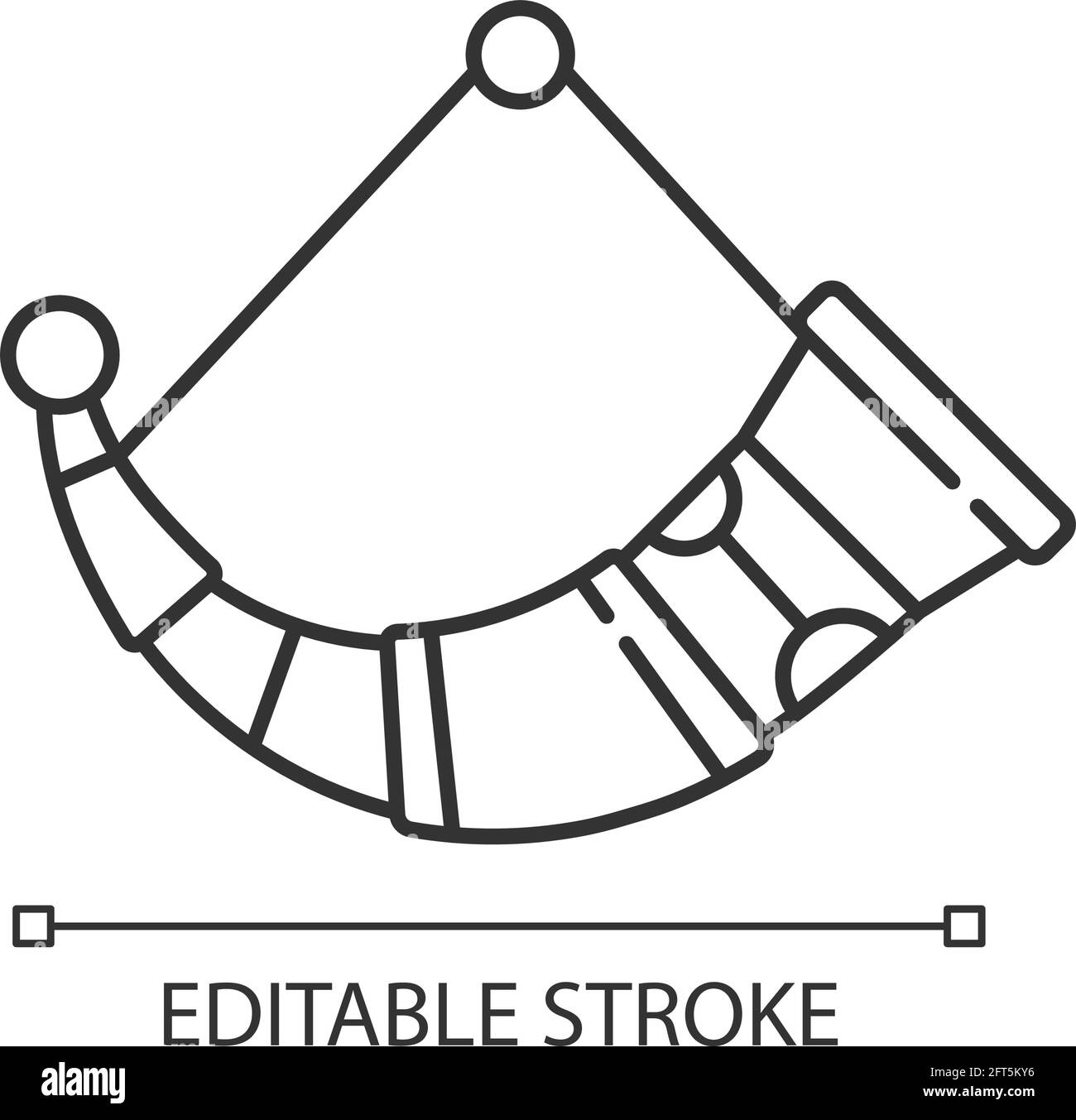 Lineares Symbol für Trinkhörner Stock Vektor
