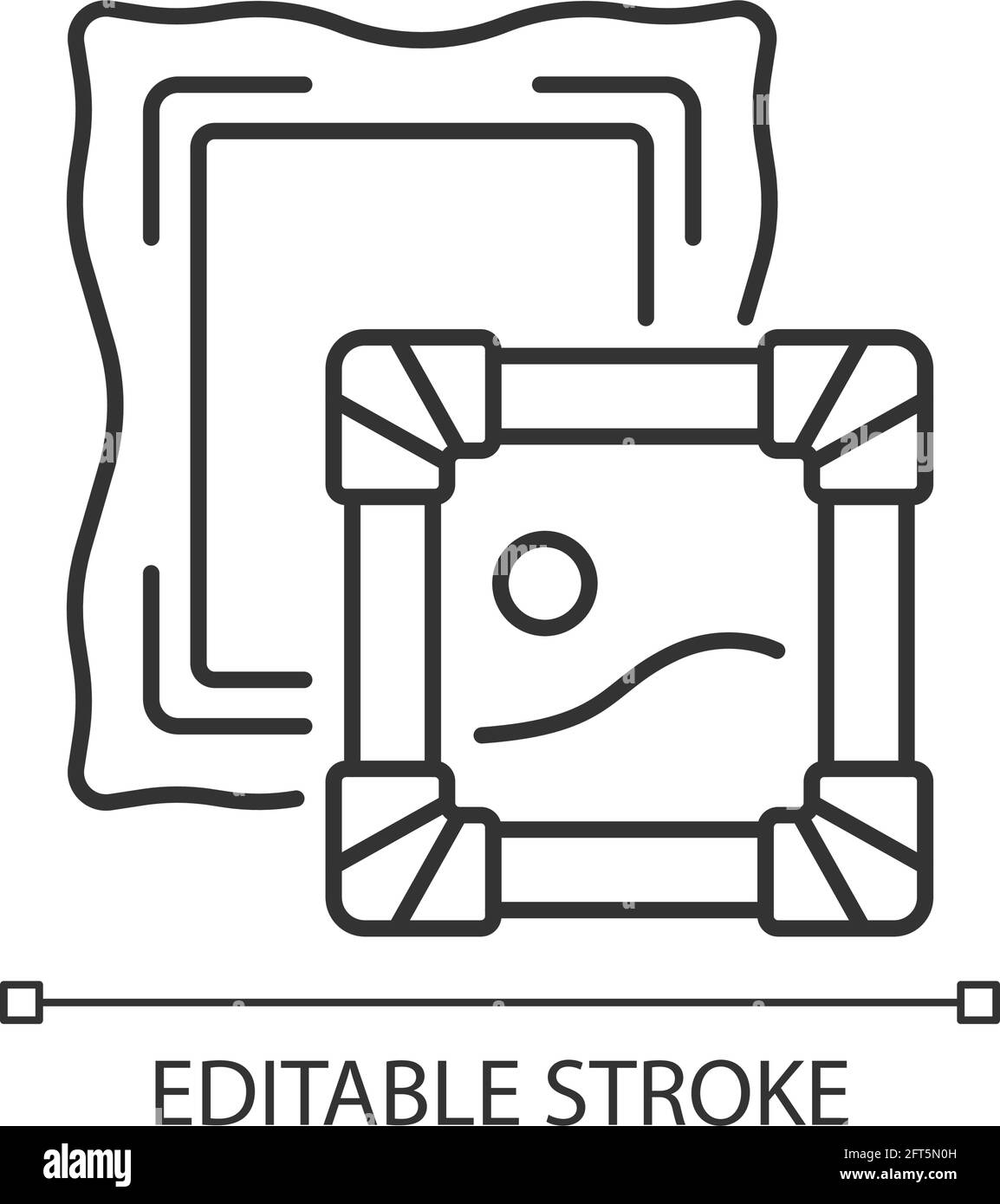 Gemälde lineares Symbol Stock Vektor
