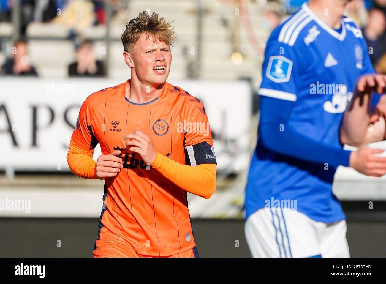 Lyngby, Dänemark. Mai 2021. Jeppe Tverskov (6) von Odense Boldklub, gesehen während des 3F Superliga-Matches zwischen Lyngby Boldklub und Odense Boldklub im Lyngby Stadium. (Foto: Gonzales Photo/Alamy Live News Stockfoto