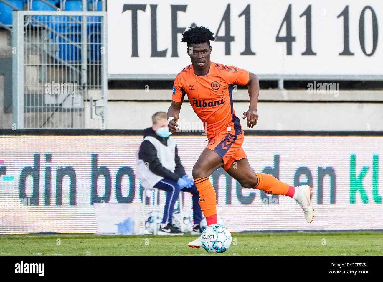 Lyngby, Dänemark. Mai 2021. Emmanuel Sabbi (11) von Odense Boldklub, gesehen während des 3F Superliga-Spiels zwischen Lyngby Boldklub und Odense Boldklub im Lyngby Stadium. (Foto: Gonzales Photo/Alamy Live News Stockfoto