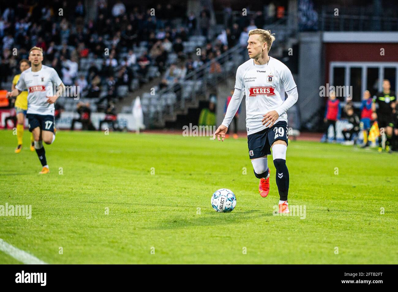 Aarhus, Dänemark. Mai 2021. Broor Blume (29) von Aarhus GF beim 3F Superliga-Spiel zwischen Aarhus GF und Broendby IF im Ceres Park in Aarhus. (Foto: Gonzales Photo - Morten Kjaer). Stockfoto