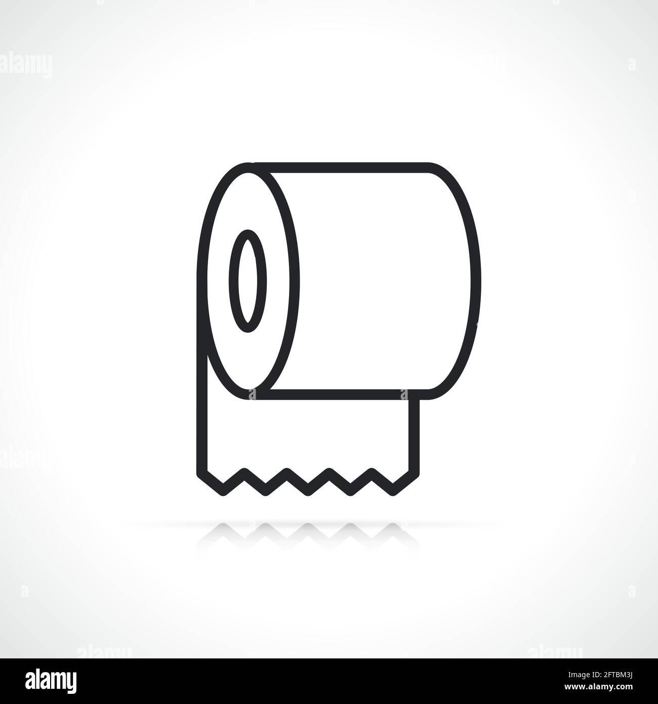 Rolle Toilettenpapier Linie Symbol isoliert Design Stock Vektor
