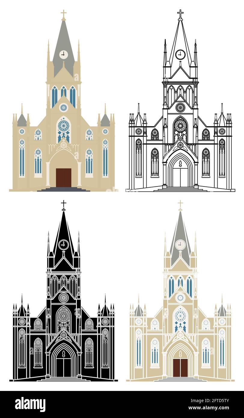 Kathedrale Unsere Liebe Frau von der guten Reise in Belo Horizonte, Brasilien Stock Vektor