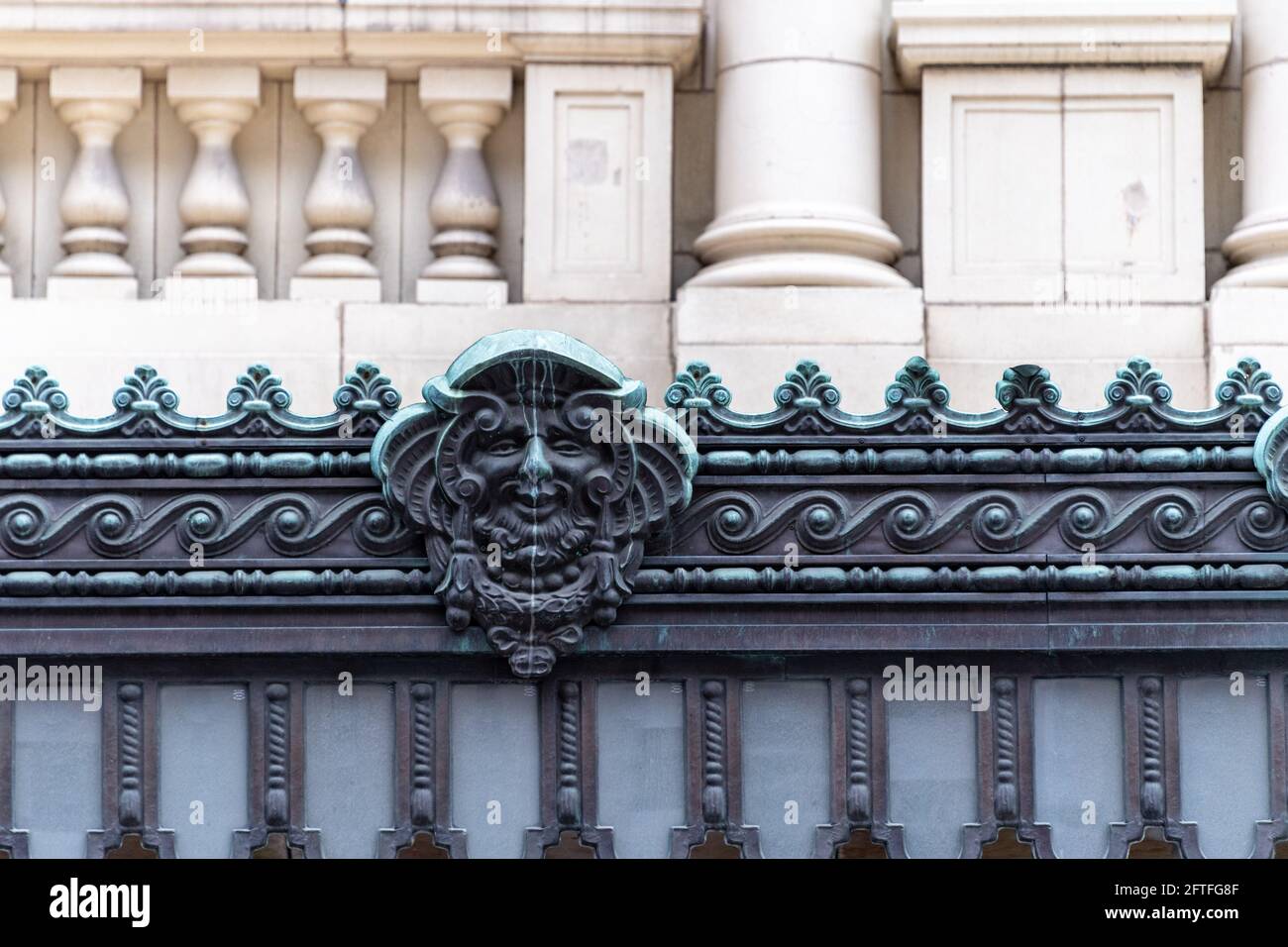 Ein Detail der Elgin und Winter Garden gestapelten Theater in der Yonge Street in der Innenstadt von Toronto, Kanada. Sie sind der einzige edwardianische Architekt Stockfoto
