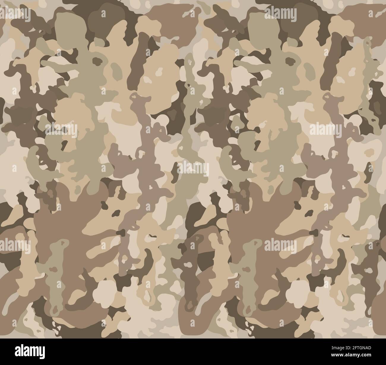 Militärische Tarnung mit Textur. Nahtloses Dessert-Camouflage-Muster. Camo-Vektormuster. Stock Vektor