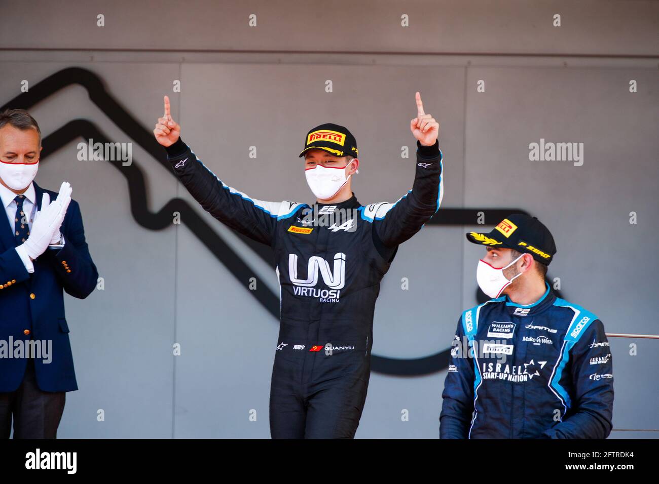 Zhou Guanyu (chn), UNI-Virtuosi Racing, Dallara F2, Portrait Podium während der FIA Formel 2 Meisterschaft 2021 in Monaco vom 21. Bis 23. Mai - Foto Florent Gooden / DPPI Stockfoto