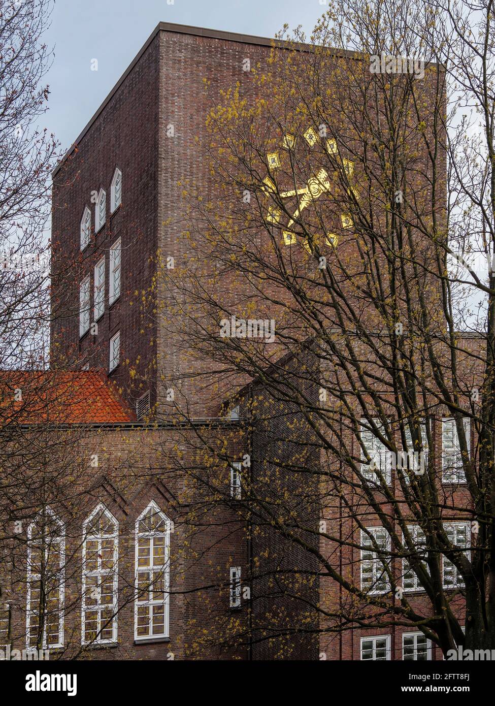 Aula der Gesamtschule Eppendorf erbaut 1926-28 von Fritz Höger Curschmann St. / Breitenfelder St. in Hamburg-Hoheluft-Ost, Deutschland, Europa Stockfoto