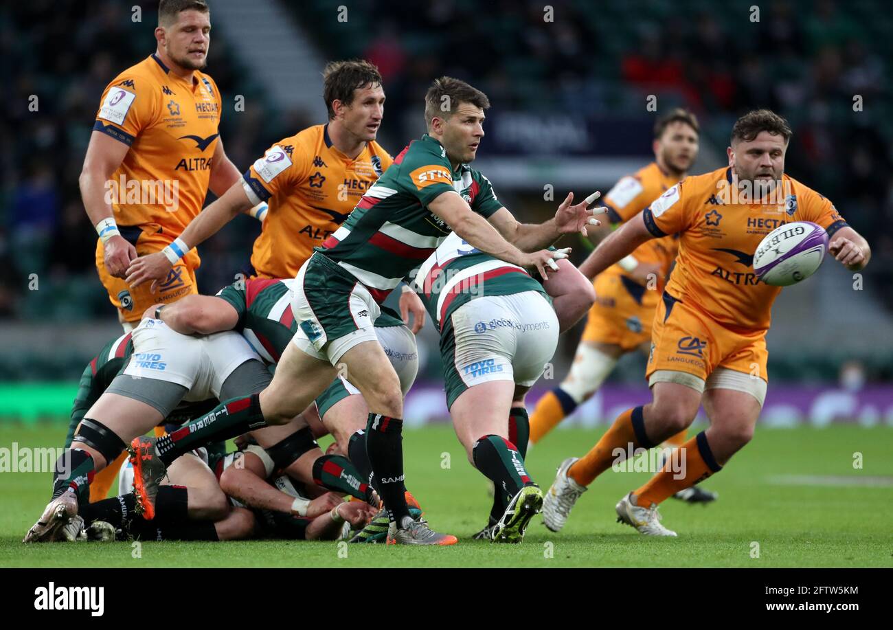 Richard Wigglesworth von Leicester Tigers spielt beim Finale des European Rugby Challenge Cup im Twickenham Stadium, London. Bilddatum: Freitag, 21. Mai 2021. Stockfoto