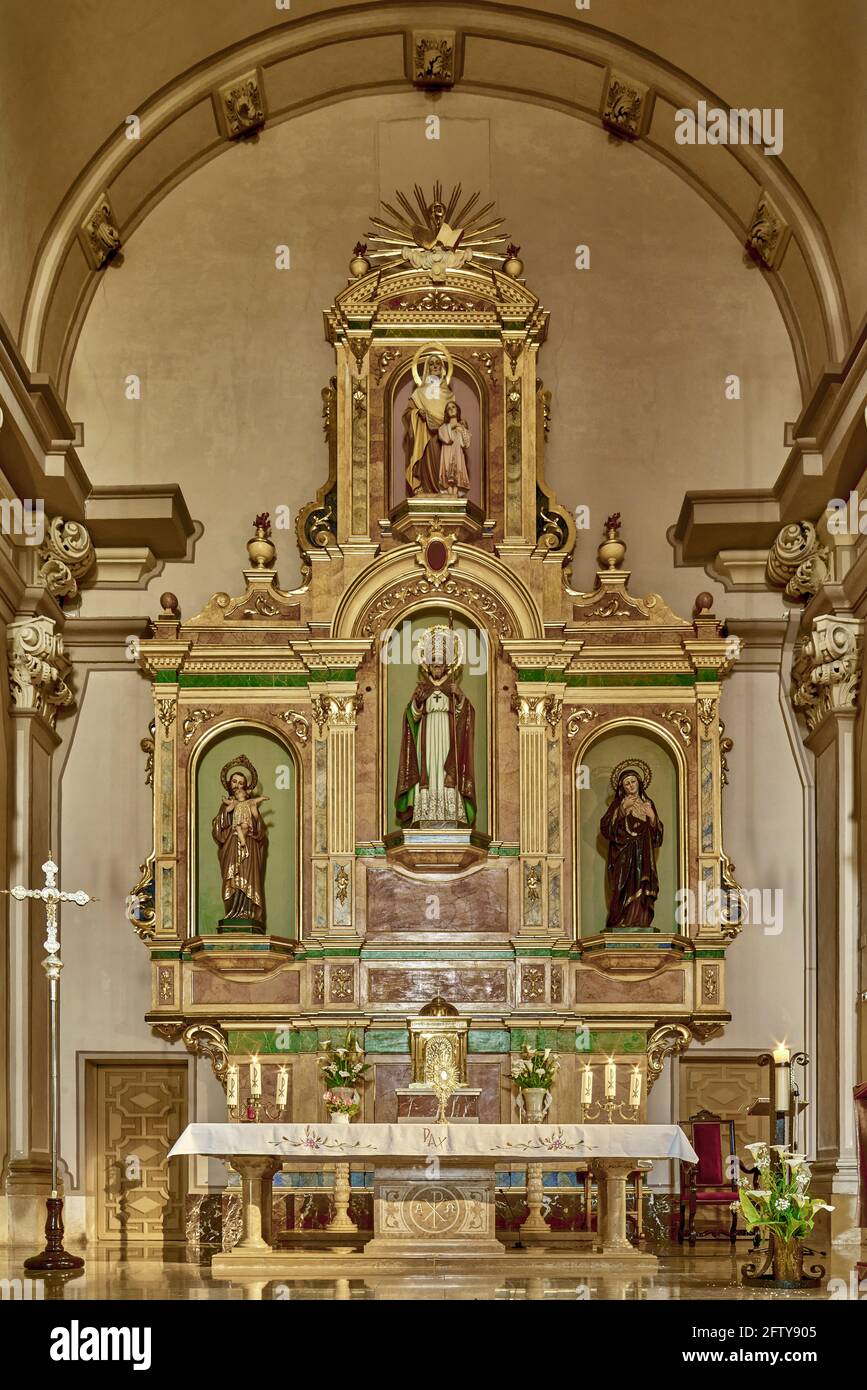 Die Kirche gehört zum Kloster der Augustiner-Mütter von San Mateo, einem Nonnenkloster aus dem 16. Jahrhundert. Stockfoto