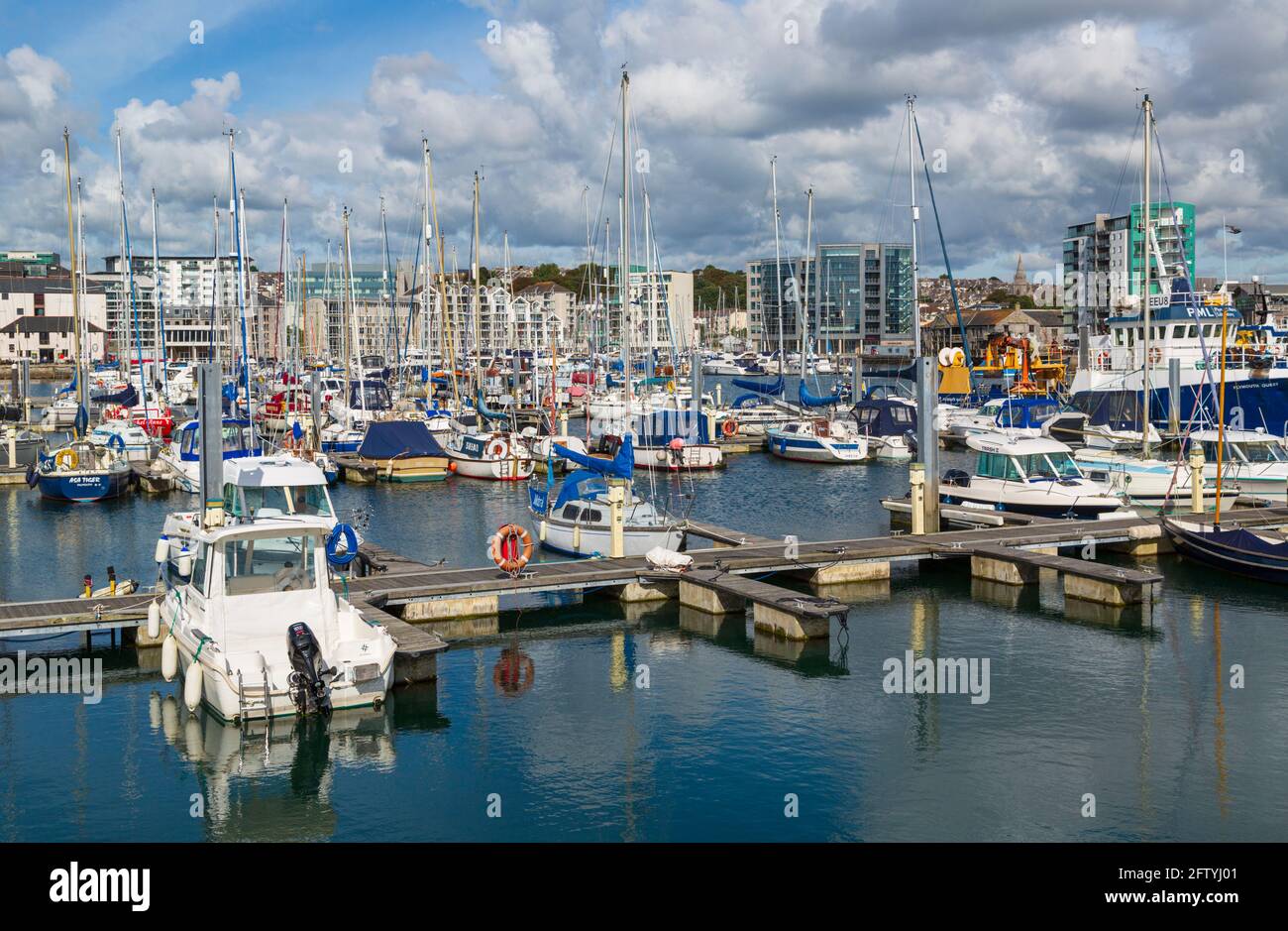 Marina auf Plymouth Barbican Stockfoto
