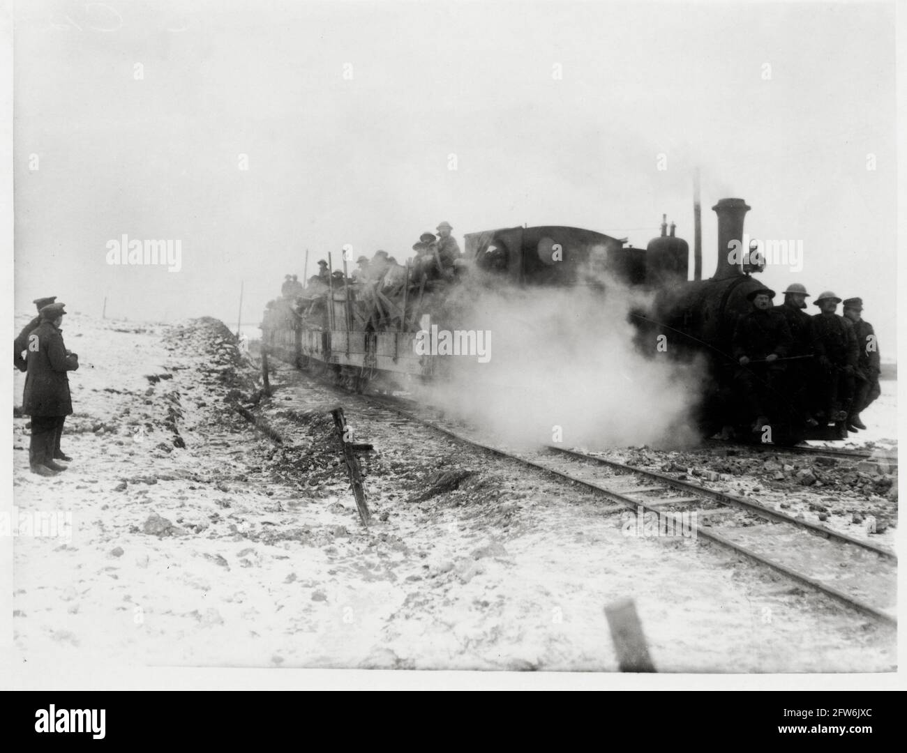 Erster Weltkrieg, erster Weltkrieg, Westfront - auf dem Weg zur Front mit der Eisenbahn, Frankreich Stockfoto